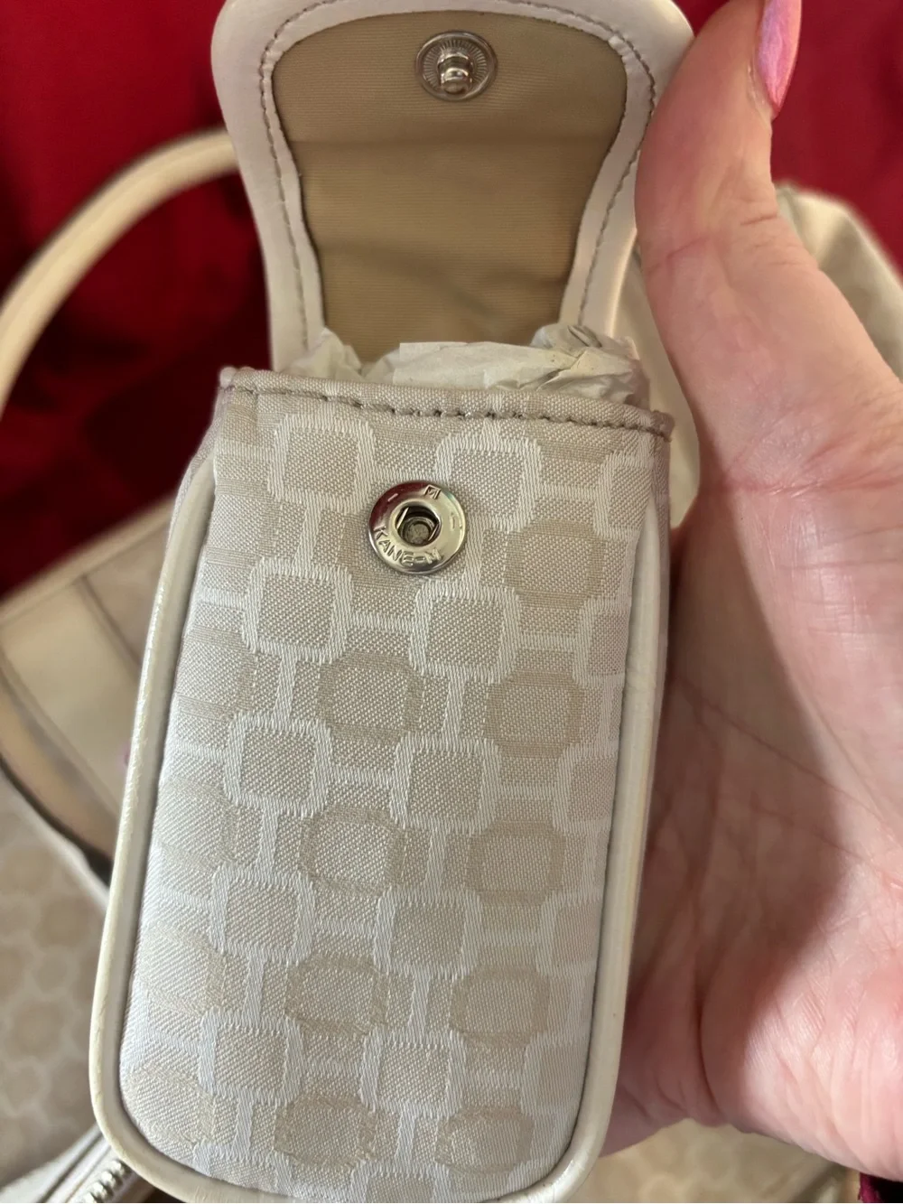 NWT Nine West Cream Patterned Tote and Y2K accessories